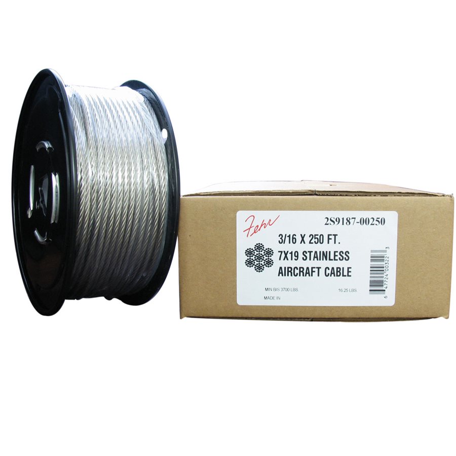1 x 7 Length 250 Ft Cable Size 0.012 in Dayton 2TAF9 Cable 