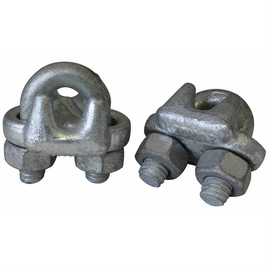 2 Pack 1-3/8 Galvanized Drop Forged Wire Rope Clips 2 Pack 1-3/8 Galvanized Drop Forged Wire Rope Clips