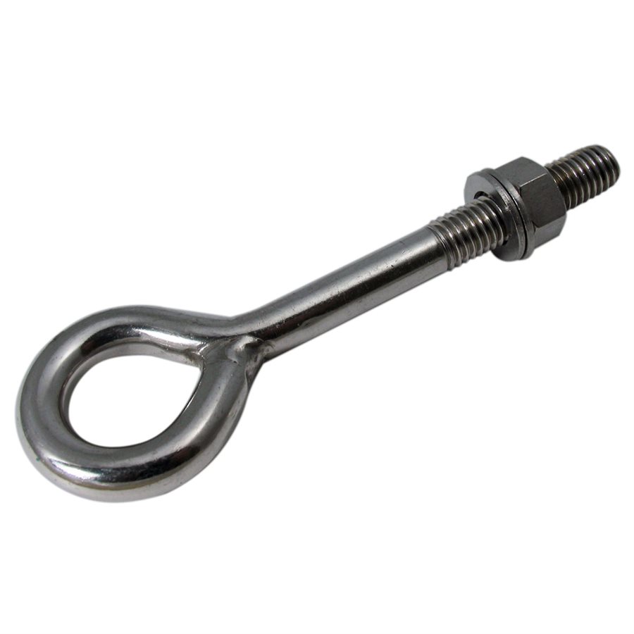 Stainless Steel T304 Welded Eyebolt - 1/2 in X 4 in