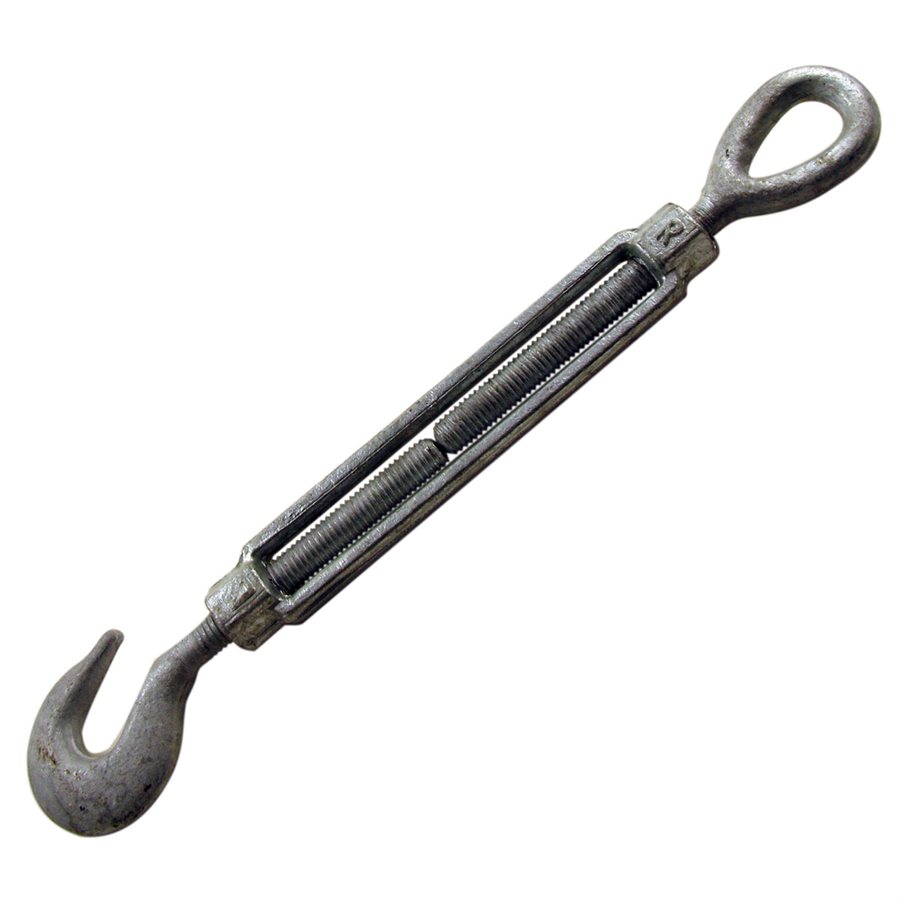 Eye/Hook Galvanized Turnbuckle - 3/8 in X 6 in