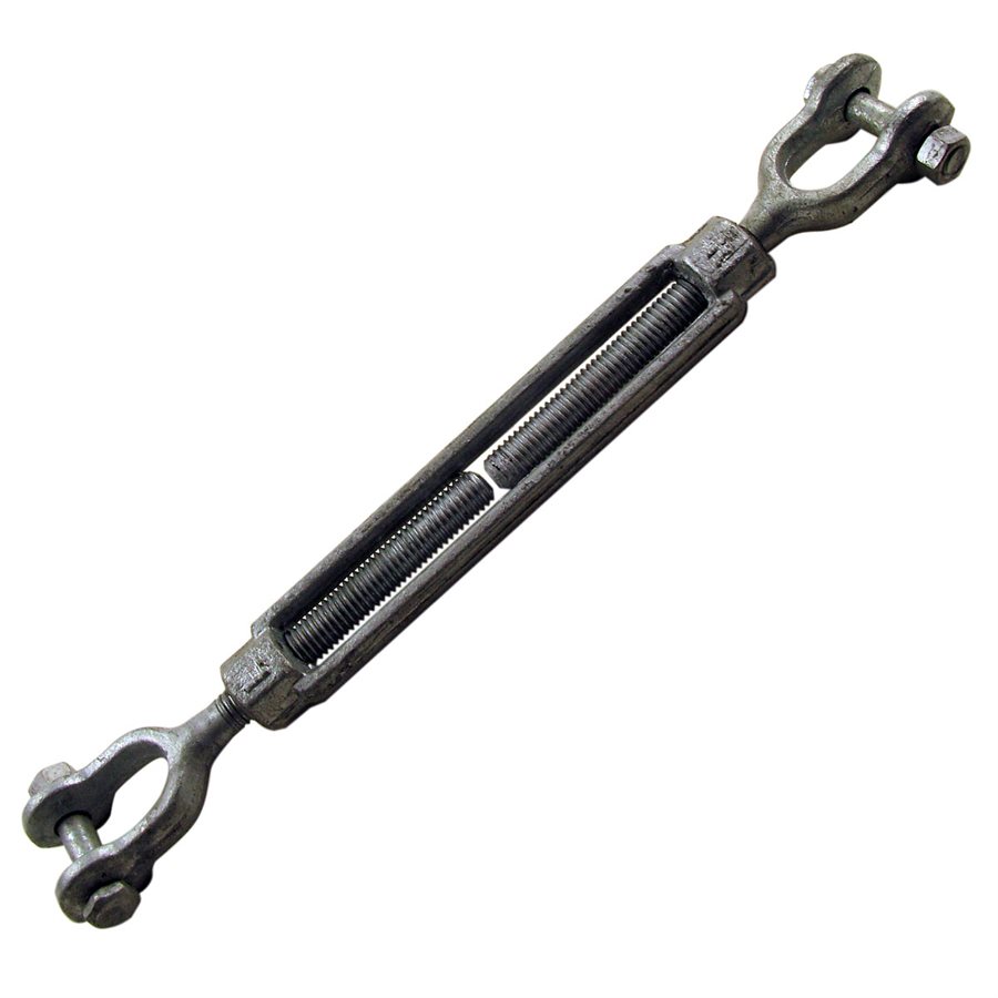 Jaw/Jaw Galvanized Turnbuckle - 5/16 in X 4-1/2 in