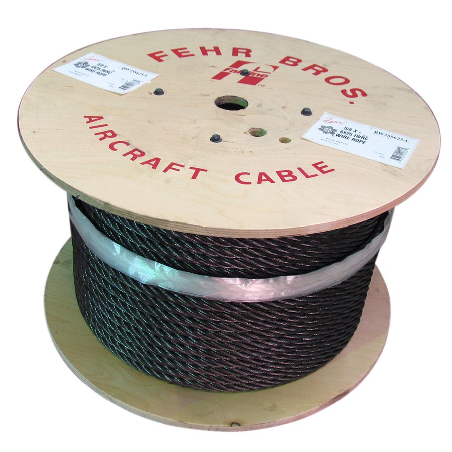 Bright Steel Core Wire Rope - 1/4 in X 6x19