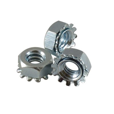 Hex Kep Lock Nuts, 7/16 in Across Flats - 1/4-20 in X 1000 Pcs