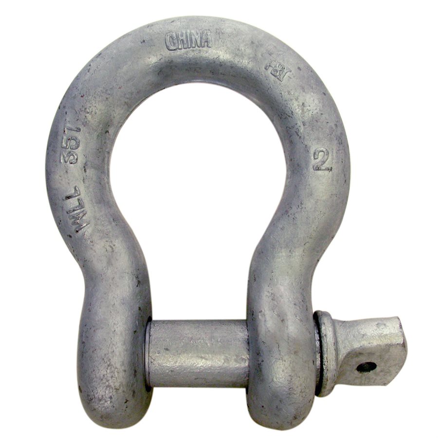 HDG Load Rated Screw Pin Anchor Shackle - 2 in