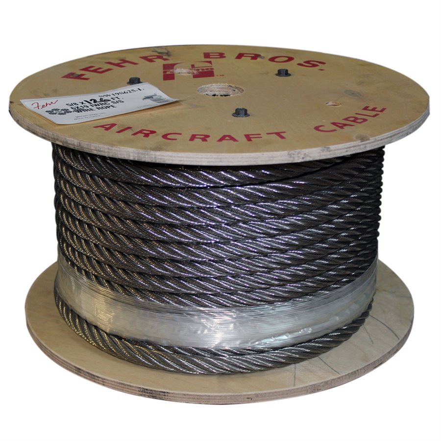 Stainless Steel T304 Wire Rope - 1/2 in X 6x19